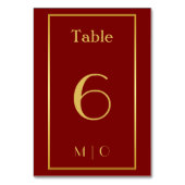 Elegante Weihnachts-Tischnummer Tischnummer (Rückseite)