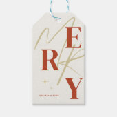 Elegante Weihnachts-Typografie Geschenkanhänger (Vorderseite)