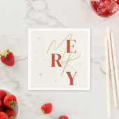 Elegante Weihnachts-Typografie Serviette (Beispiel)