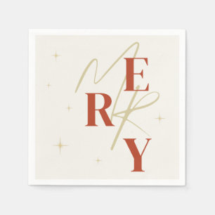 Elegante Weihnachts-Typografie Serviette
