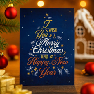 Elegante Weihnachts- und Frohes Neues Jahr Grußkar