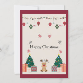Elegante Weihnachts- und Neujahrs-Grußkarte Einladung