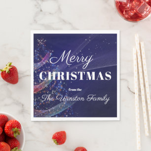 Elegante Weihnachts-Weihnachtsfeier Serviette