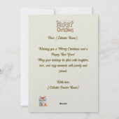 Elegante Weihnachts-Weihnachtskarte Feiertagskarte (Rückseite)