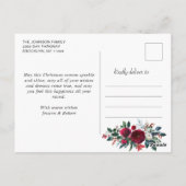 Elegante Weihnachts Winter Blume 3 Foto Gruß Postkarte (Rückseite)