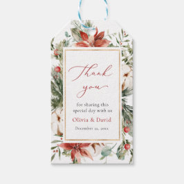 Elegante Weihnachts-Winter-Rote-Hochzeit Geschenkanhänger