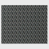 Elegante Weihnachts-Winterwald Bäume Schwarz Geschenkpapier (Flach)