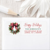 Elegante Weihnachts-Wreath Happy Holidays Rückkehr (Insitu)