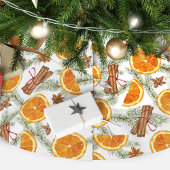 Elegante Weihnachts-Zuhause Citrus Gewürz Polyester Weihnachtsbaumdecke