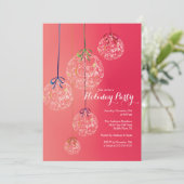 Elegante Weihnachtsbäder Einladung (Stehend Vorderseite)