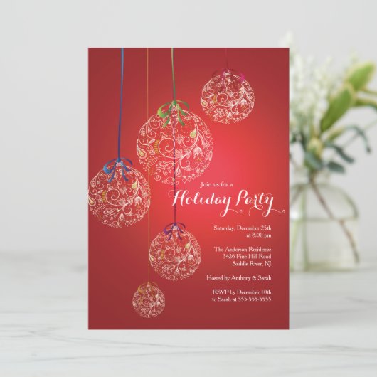 Elegante Weihnachtsbäder Einladung (Stehend Vorderseite)