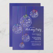 Elegante Weihnachtsball-Feiertags-Einladung Einladung (Vorne/Hinten)