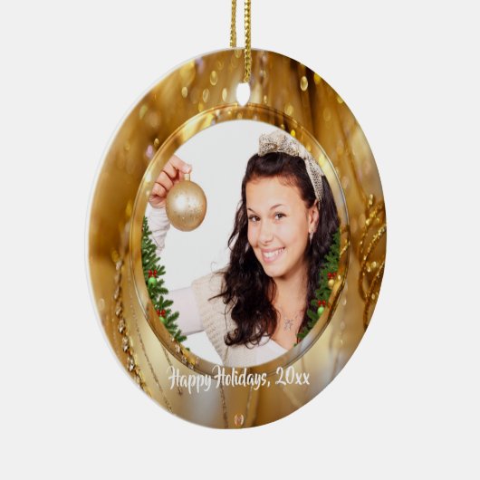 Elegante Weihnachtsball-Verzierung Keramik Ornament (Rechts)