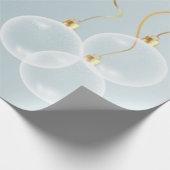 Elegante Weihnachtsbällchen Blue Holiday Geschenkpapier (Ecke)