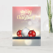 Elegante Weihnachtsbälle Feiertagskarte (Vorderseite)