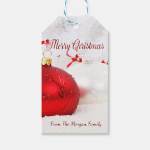 Elegante Weihnachtsbälle Geschenkanhänger