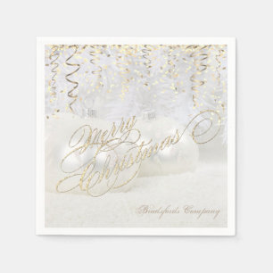 Elegante Weihnachtsbälle, Gold Confetti Serviette