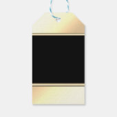 Elegante Weihnachtsbälle, Gold, Schwarz - Personal Geschenkanhänger (Rückseite)
