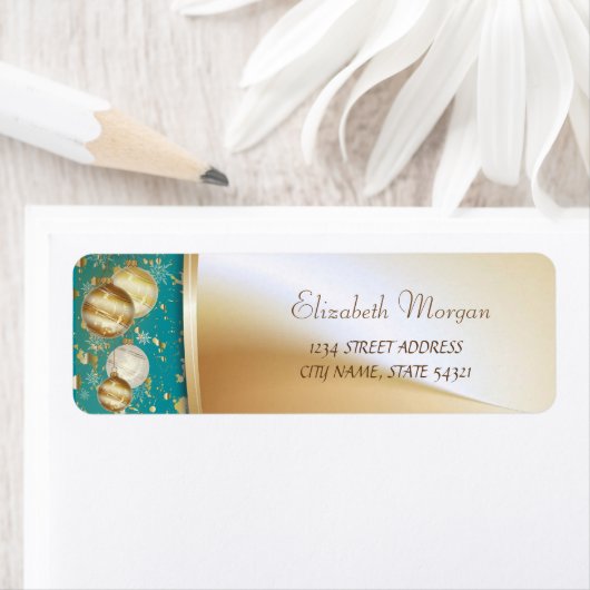 Elegante Weihnachtsbälle, Label (Insitu)