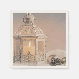 Elegante Weihnachtsbälle, Laterne Serviette