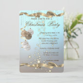 Elegante Weihnachtsbälle, Sparkle, Weihnachts-Part Einladung (Stehend Vorderseite)