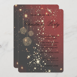 Elegante Weihnachtsbälle, Weihnachts-Party Einladung