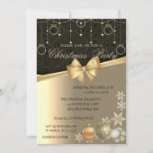 Elegante Weihnachtsbälle, Weihnachtsfest im Untern Einladung (Vorderseite)