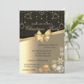 Elegante Weihnachtsbälle, Weihnachtsfest im Untern Einladung (Stehend Vorderseite)