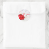 Elegante Weihnachtsballs.Branches Runder Aufkleber (Tasche)