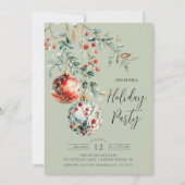 Elegante Weihnachtsballs-Feier Einladung (Vorderseite)