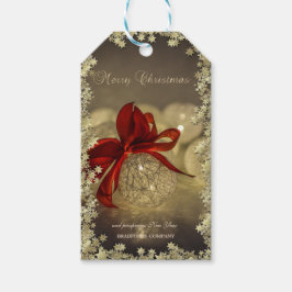 Elegante Weihnachtsballs Red Bow Stars Company Geschenkanhänger