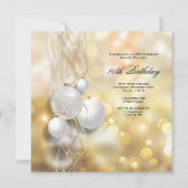 Elegante Weihnachtsbaubles Weihnachtsfeier Einladung (Vorderseite)