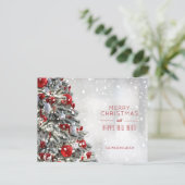 Elegante Weihnachtsbaum Business Holiday Postkarte (Stehend Vorderseite)