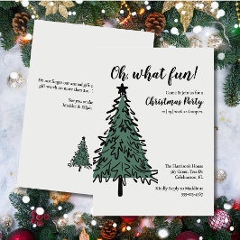 Elegante Weihnachtsbaum-Festparty-Einladung Feiertagskarte