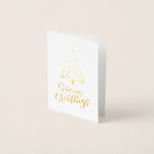 Elegante Weihnachtsbaum-Frohe Festtage Folienkarte (Vorderseite)