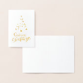 Elegante Weihnachtsbaum-Frohe Festtage Folienkarte (Anzeige)