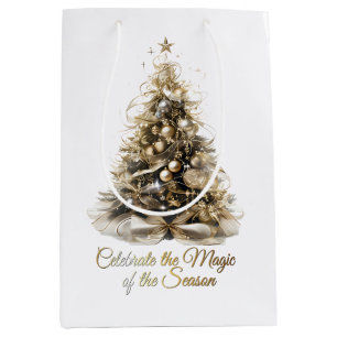Elegante Weihnachtsbaum-Geschenktasche Mittlere Geschenktüte