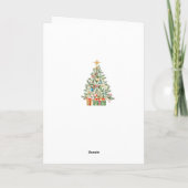 Elegante Weihnachtsbaum-Karte Feiertagskarte (Rückseite)
