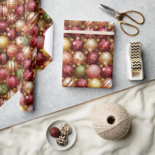 Elegante Weihnachtsbaum-Kugeln Deko Weihnachten Geschenkpapier