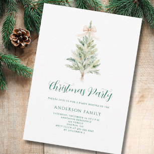 Elegante Weihnachtsbaum-Party  Einladung