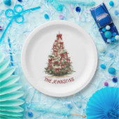 Elegante Weihnachtsbaum-Teller mit individuellem N Pappteller (Party)