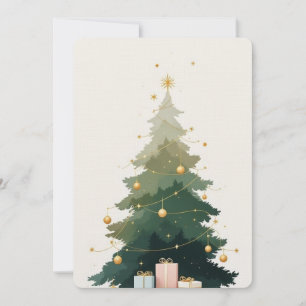 Elegante Weihnachtsbaum-Weihnachtskarte. Einladung