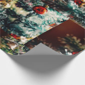 Elegante Weihnachtsbaumdekorationen Geschenkpapier (Ecke)