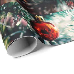 Elegante Weihnachtsbaumdekorationen Geschenkpapier