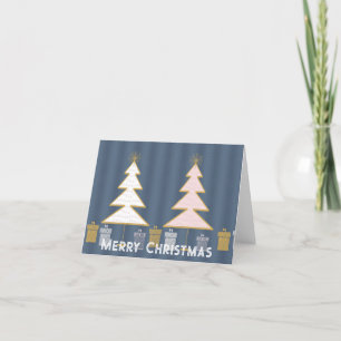 Elegante Weihnachtsbäume Feiertagskarte