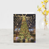 Elegante Weihnachtsbäume Karte (Gelbe Blume)