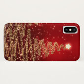 Elegante Weihnachtsbaume Rot Case-Mate iPhone Hülle (Rückseite (Horizontal))