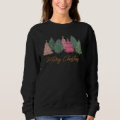 Elegante Weihnachtsbaumen frohe Weihnachten Sweatshirt (Vorderseite)