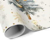 Elegante Weihnachtsbaumen Geschenkpapier (Rolleneckpunkt)