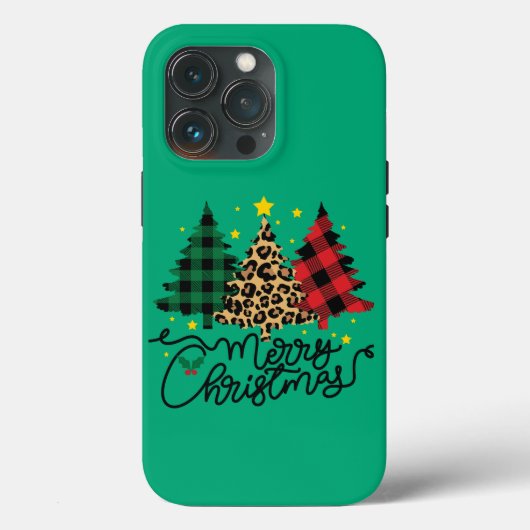 Elegante Weihnachtsbaumen Kariert Case-Mate iPhone Hülle (Rückseite)